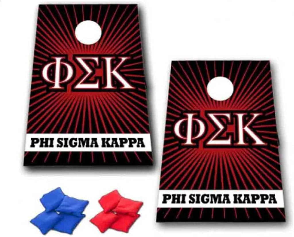 Cornhole Games - Phi Sigma Kappa Cornhole Bag Toss Game - Starburst - 8 Bags Included