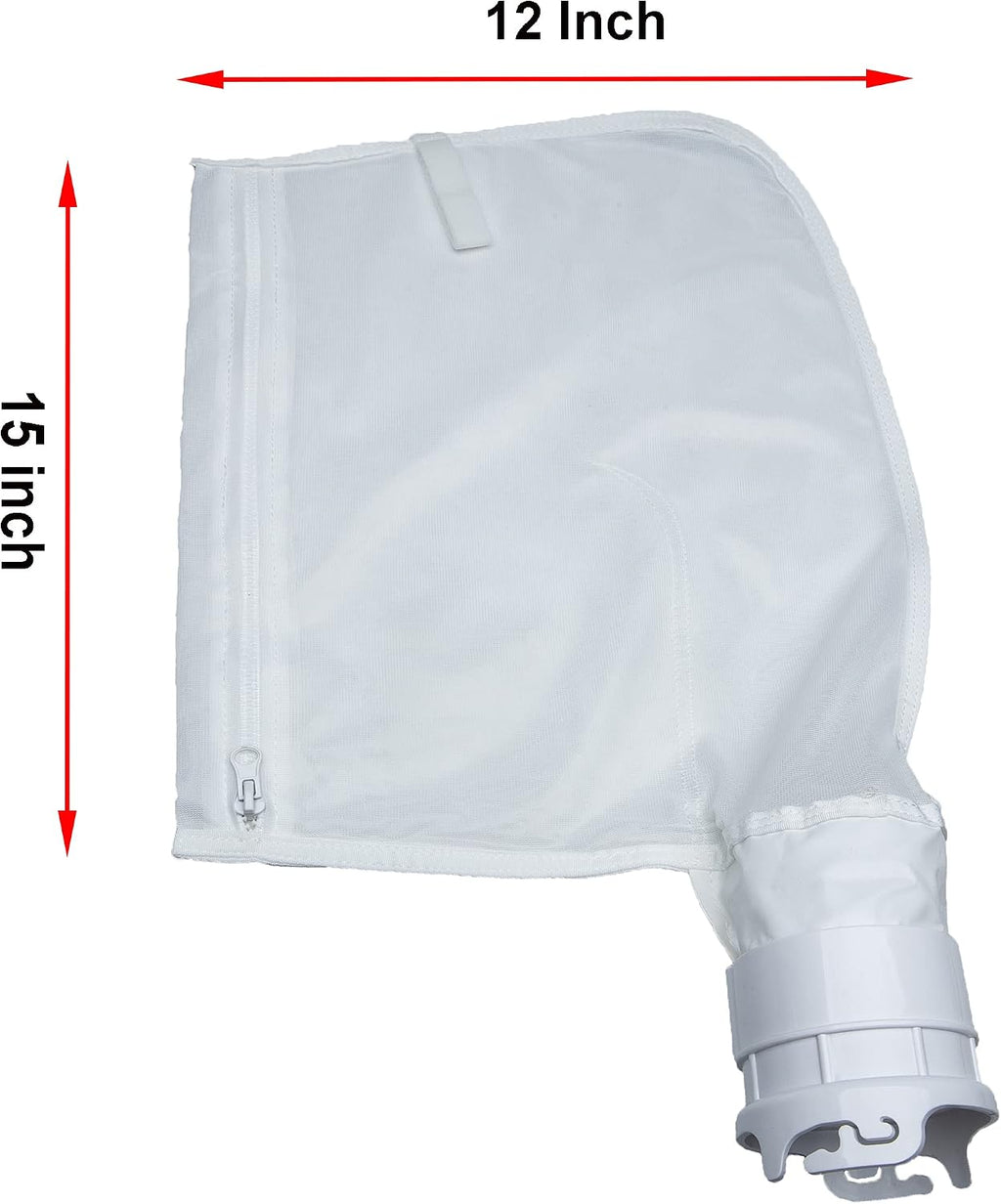 ATIE Pool Cleaner Fine Mesh Bag with Zipper Enclosure, Compatible with Pentair Kreepy Krauly Legend, Platinum, Letro Pool Cleaners Debris Bag 360002 and EU16 Bag (2 Pack)