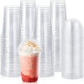 90 Sets 16 oz Clear Plastic Cups With Dome Lids