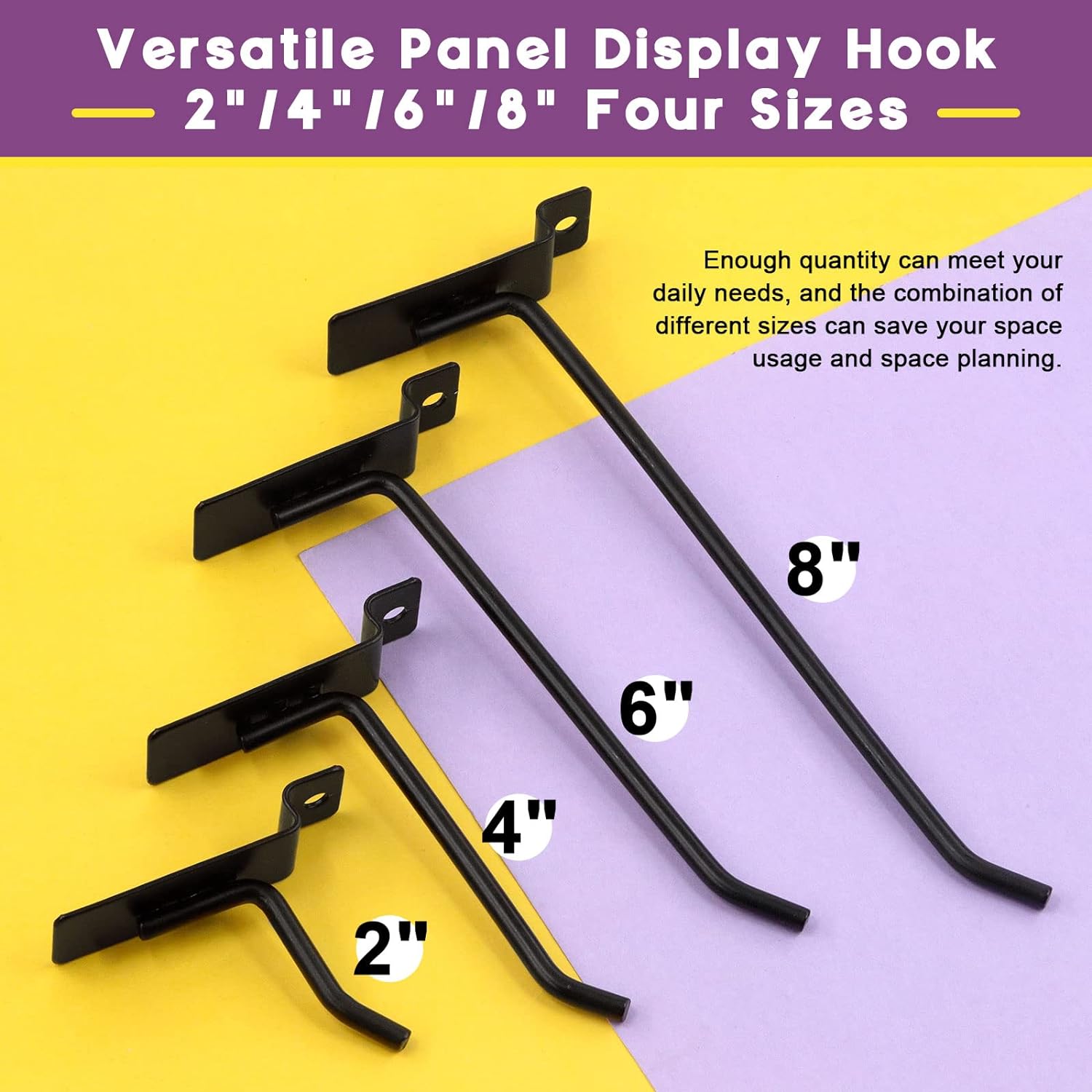 20Pcs 6 Inch Heavy Duty Slatwall Hooks Assortment Kit, Slatwall Accessories Slatwall Panel Hooks Garage Organization