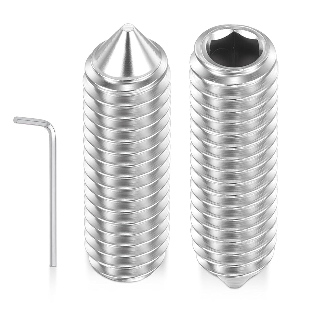 40pcs Cone Point Socket Set Screws-M4-0.7x16mm 18-8 Stainless Steel
