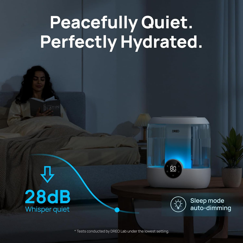 6L Humidifiers for Bedroom, 60H Runtime, 28 dB Quiet, HM524 | Precise Humidity Control, Easy to Refill & Clean