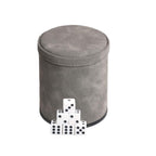 Leatherette Dice Cup Set with 6 Dices, Felt Lining Inside Quiet for Playing Liars Dice Farkle Board Games