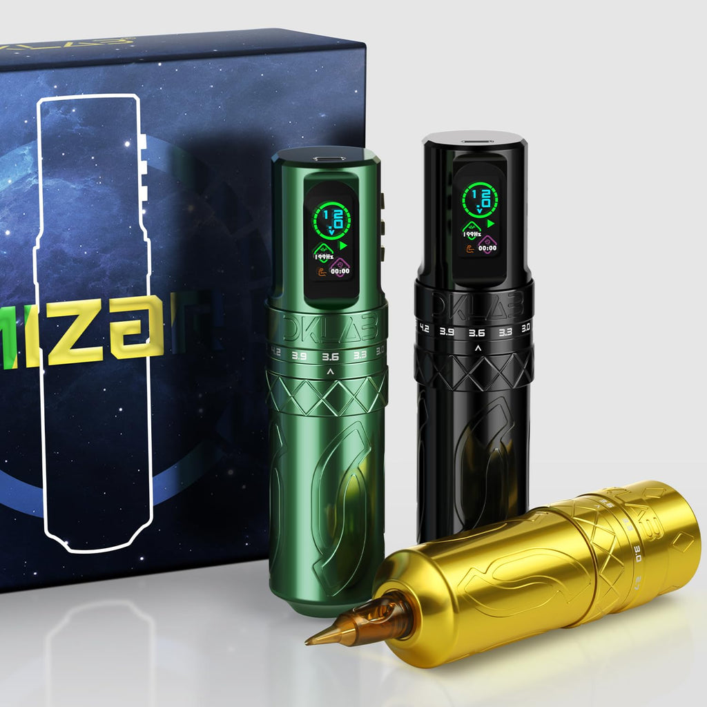 DKLAB Mizar Tattoo Pen Machine,Rotary Tattoo Gun Kit Load Strong Japanese Coreless Motor,Stroke Adjustable Start from