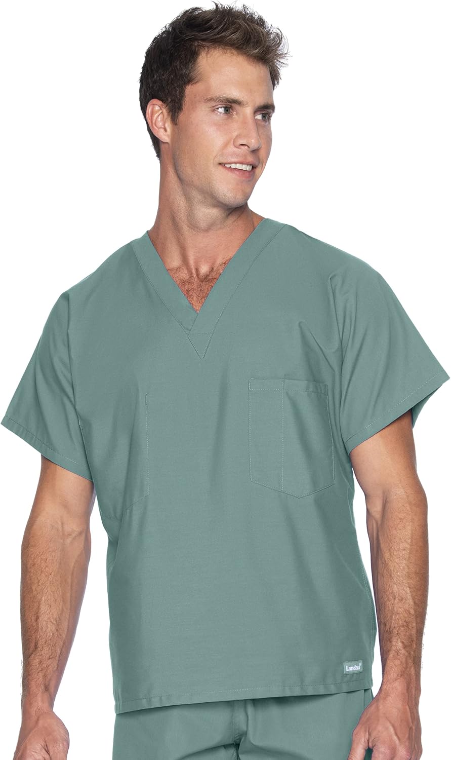 Essentials Unisex Relaxed Fit 1-Pocket V-Neck Scrub Top 7502