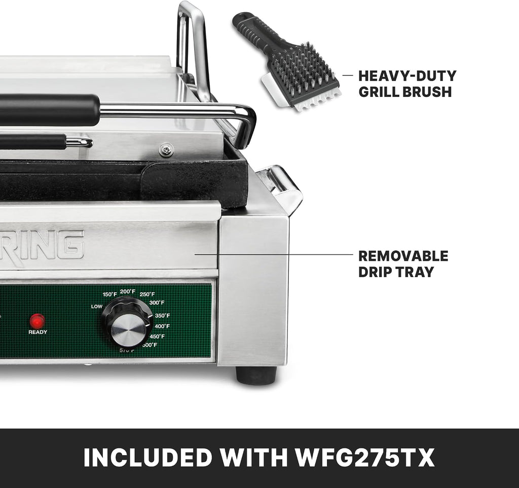 Panini Press with Programmable Timer, 14" x 14" Cooking Surface