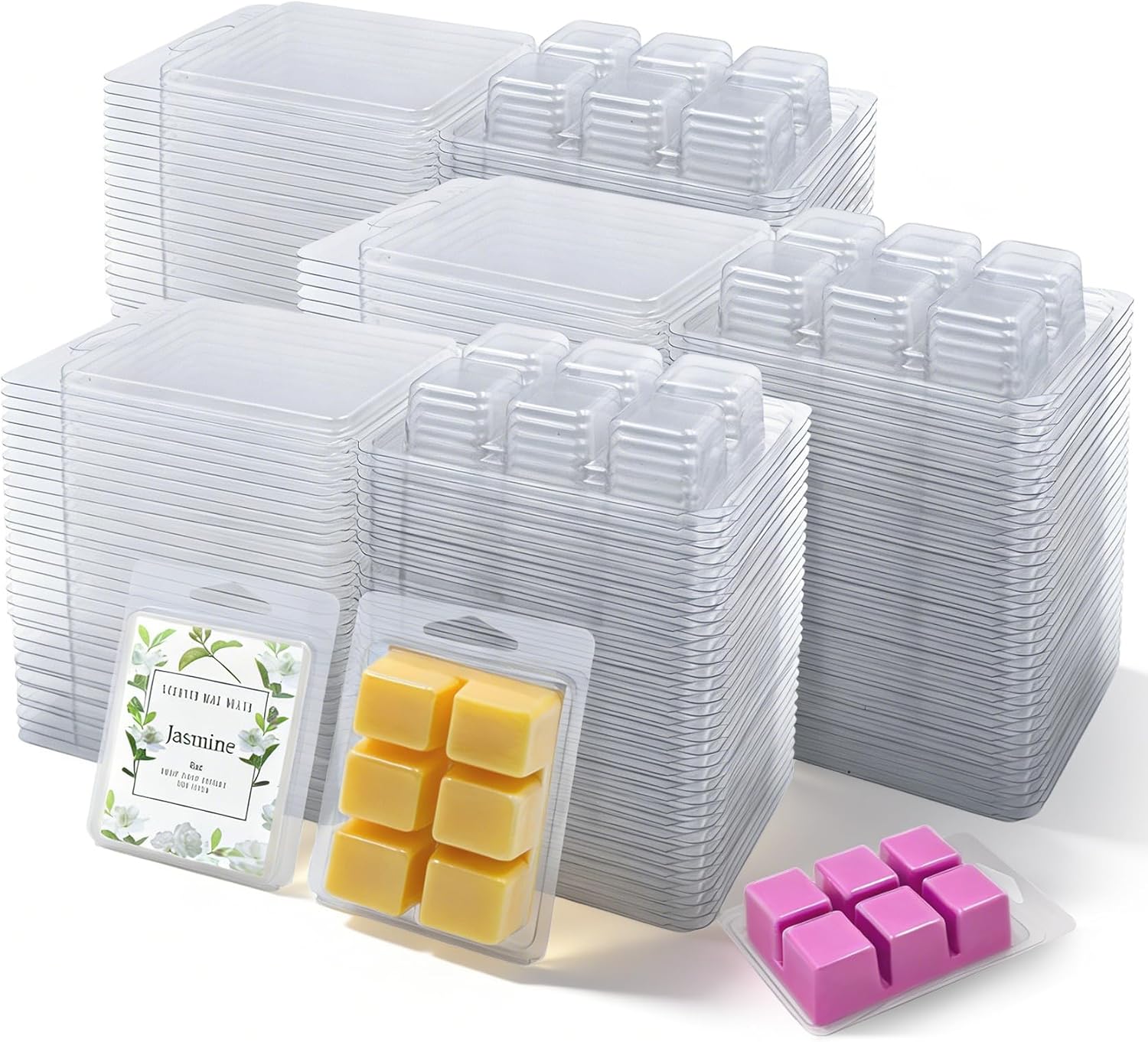 Thickened Wax Melt Molds Containers Clamshells for Wax Melts | Wax Tart Packaging for Enterprises or Households,Wax