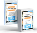 100ct Silver Age Comic Bags and Boards - Resealable Acid-Free Sleeves | Protect Regular Comics from Scratches, Dust &