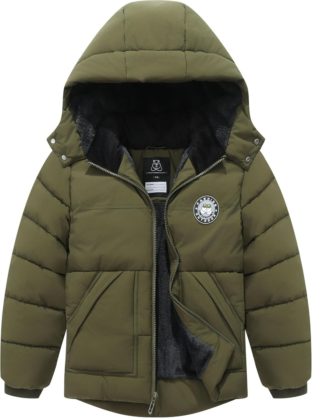 Boy's Waterproof Winter Coat Warm Down Jacket Hooded Puffer Parka | Insulated Fleece-Lined Outerwear for Kids