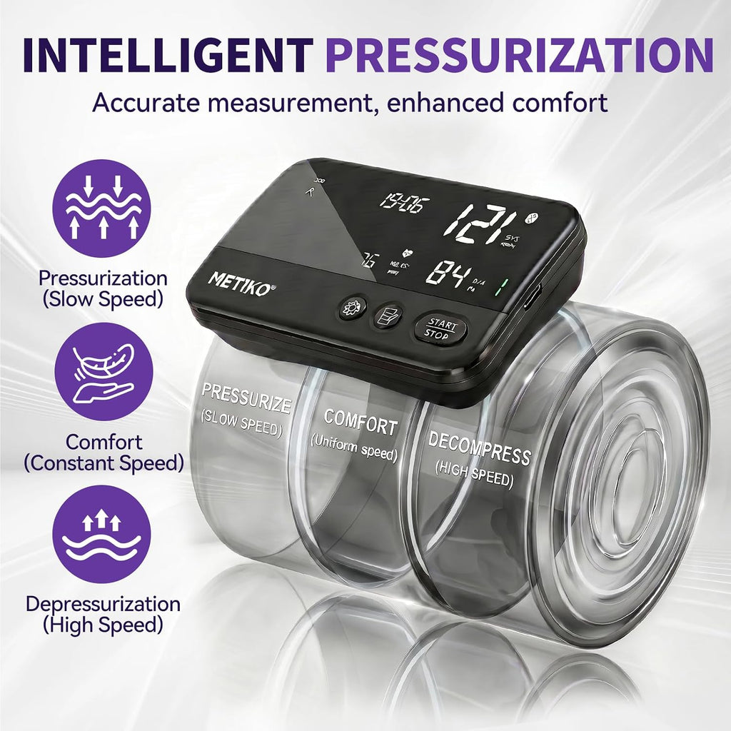 Wireless Blood Pressure Monitor Upper Arm Bluetooth Blood Pressure Machine, Ultralight Portable Rechargeable Blood