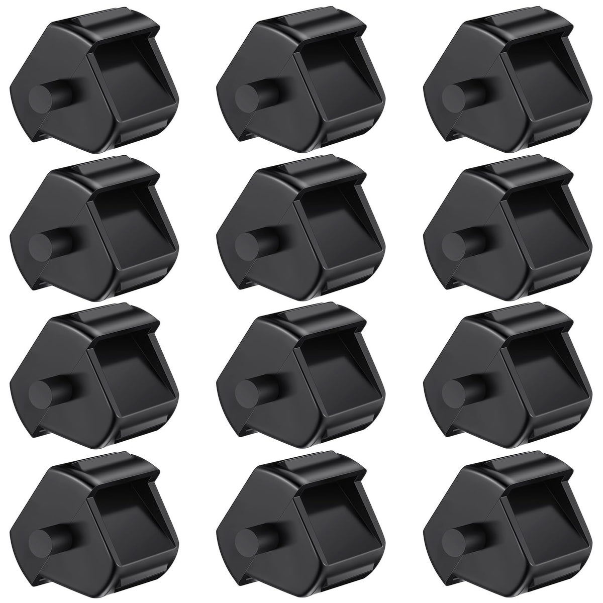 12 Pcs Tape Dispenser Core Replacement, Plastic Insert Wheel, Black