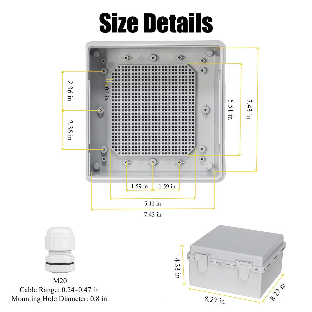 YINGXINELCT Electrical Enclosure, Waterproof Enclosure Box