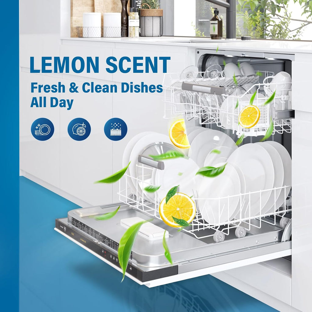 Dishwasher Detergent Tablets 72 Count: 5 Layer Powerful Dishwasher Detergent Eco-Friendly No Plastic Liquid-Free Dish