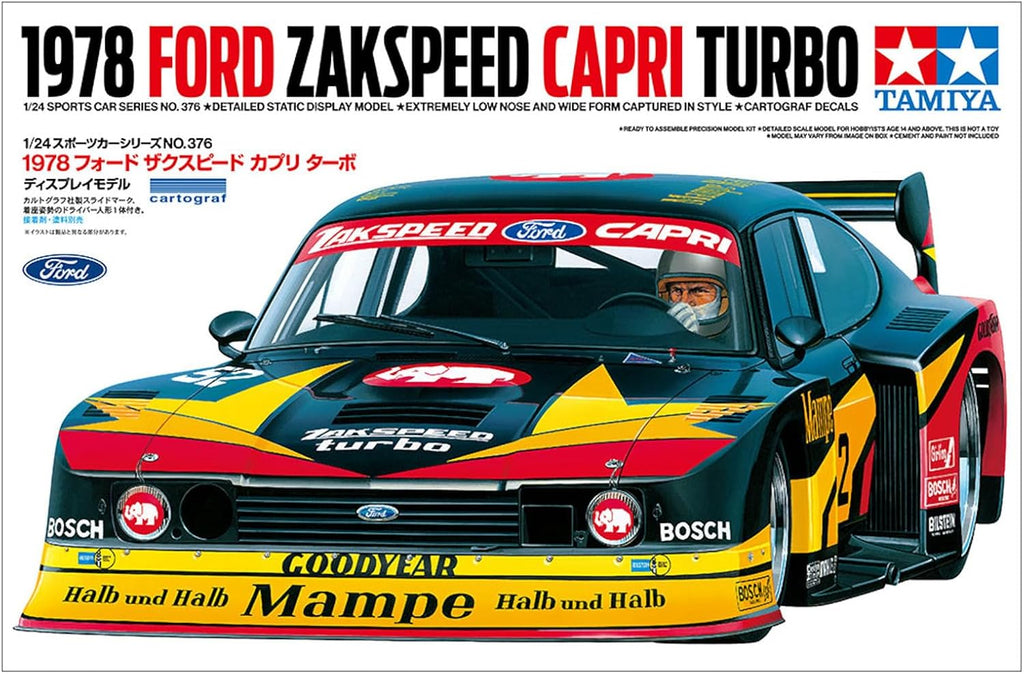 24376 1978 Ford Zakspeed Capri Turbo Car 1:24 Model Kit