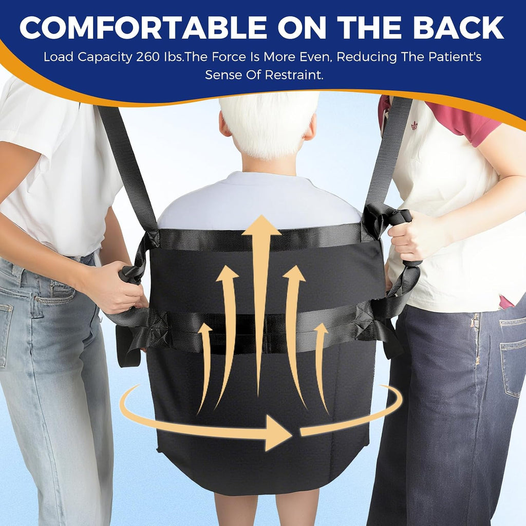 Patient Lift Transfer Belt for Wheelchair to Car/Bed, Emergency Evacuation Chair Stair Lift Assist pad, Portable Home