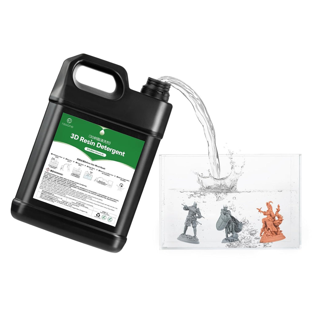 RESIONE 3D Resin Cleaner, 3.6KG, Non-Flammable Low Odor Detergent | Non-Flammable Photopolymer Resin Washing