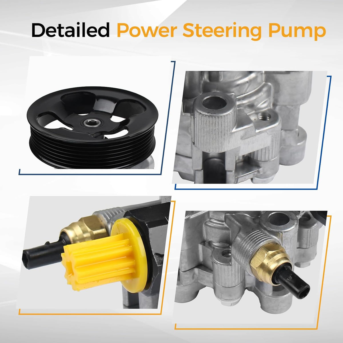 PAROD 21-5245 Power Steering Pump with Pulley Only 2.4L L4 Fit for Toyota Camry 2002-2009, 2002-2008 Solara