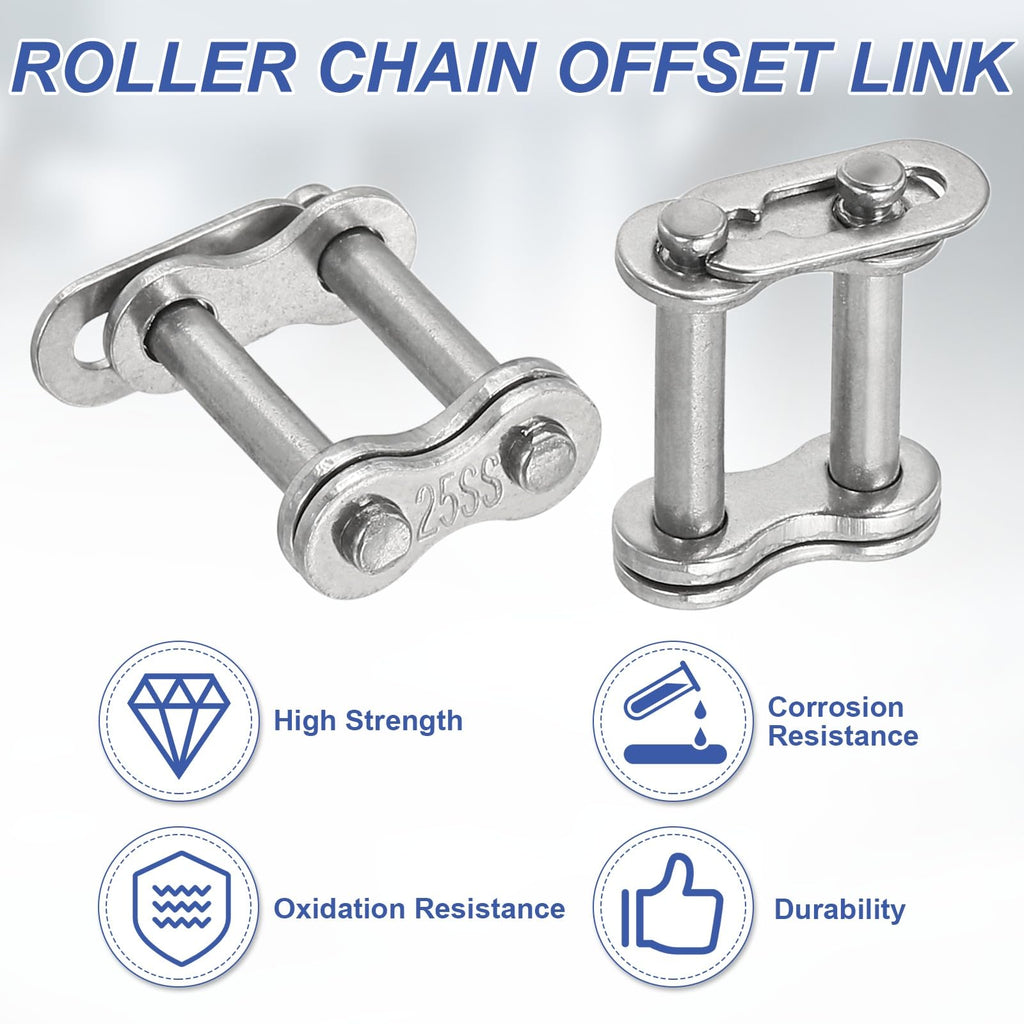 DTGN 4Pcs ISO(DIN) 04C-2 Roller Chain Connect Link, 6.35mm Pitch