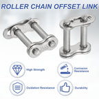 DTGN 4Pcs ISO(DIN) 04C-2 Roller Chain Connect Link, 6.35mm Pitch