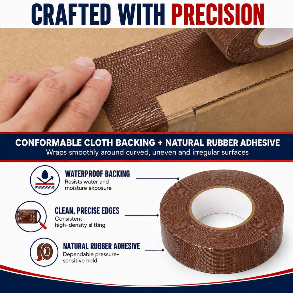 CDT-36 Brown Cloth Duct Tape, 2 Inch x 60 Yards