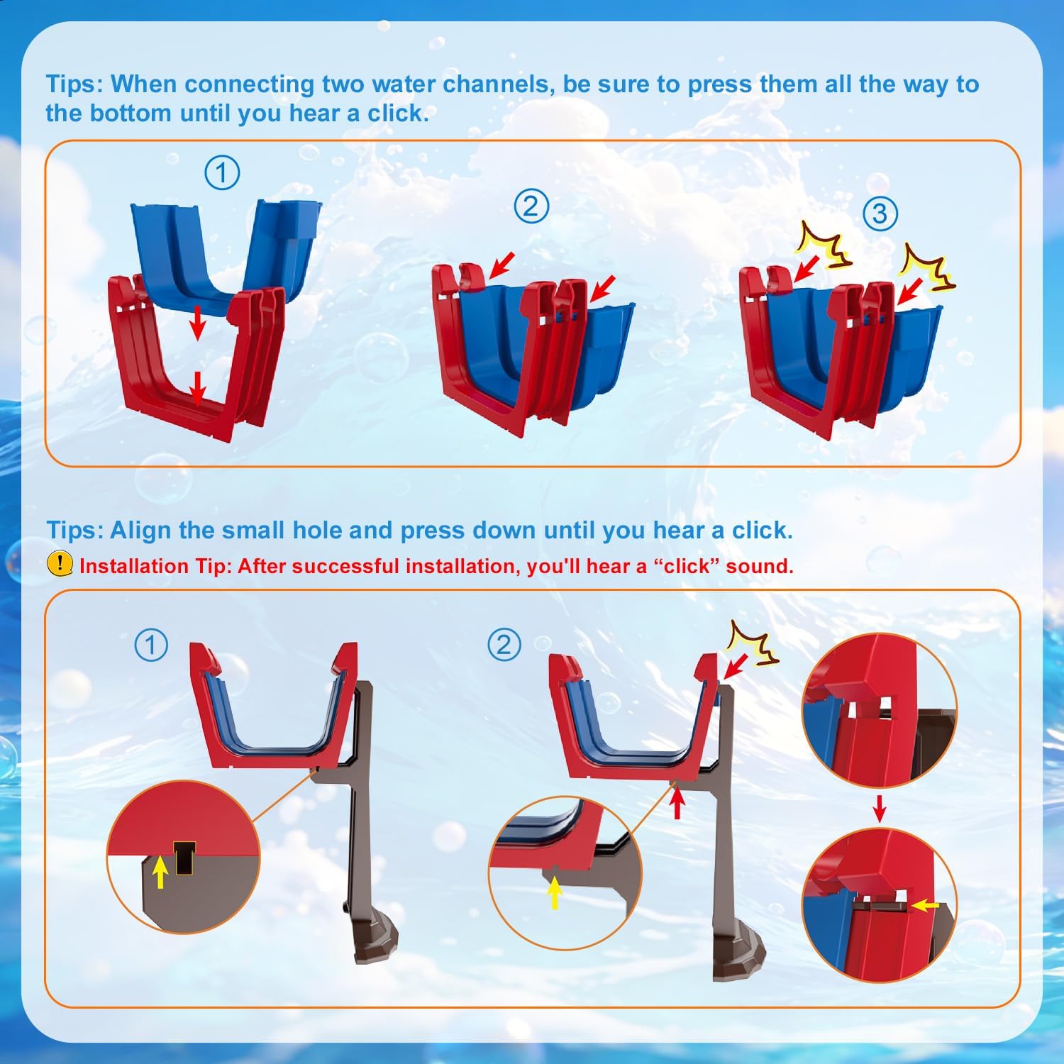 Double-Tier Watermill Summer Toy, 120 PCS DIY Water Table Toys for Kids, Girls, Boys 4-6 Years, Outdoor Water Toys