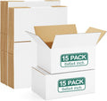 30 Pack Small Shipping Boxes Assorted Sizes, 8x6x4 & 9x6x4 15 PCS Each Small Boxes, White Corrugated Box Mailers