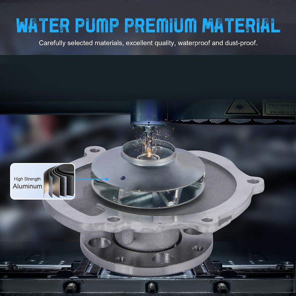 AW5103 Engine Aluminum Water Pump W/Gasket Compatible with Chevy Camaro Equinox Malibu, Buick Allure LaCrosse, GMC Acadia, Cadillac SRX, Pontiac, Saab, Saturn, Suzuki