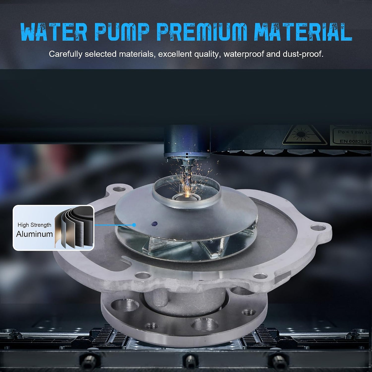 AW5103 Engine Aluminum Water Pump W/Gasket Compatible with Chevy Camaro Equinox Malibu, Buick Allure LaCrosse, GMC Acadia, Cadillac SRX, Pontiac, Saab, Saturn, Suzuki