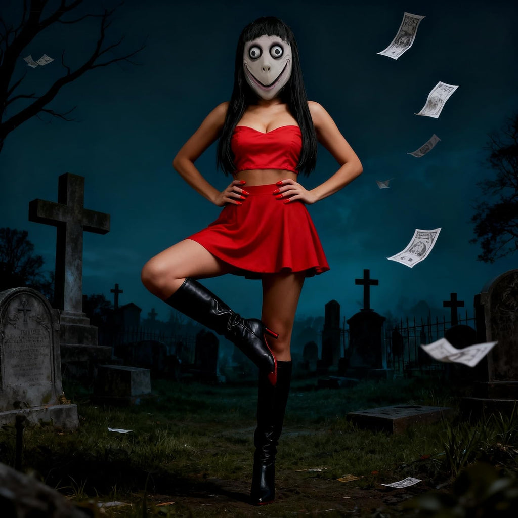 MOMO Challenge Latex Mask - Ultra Realistic Horror Mask Based on Internet Legend - Creepy Halloween Mask for Adults