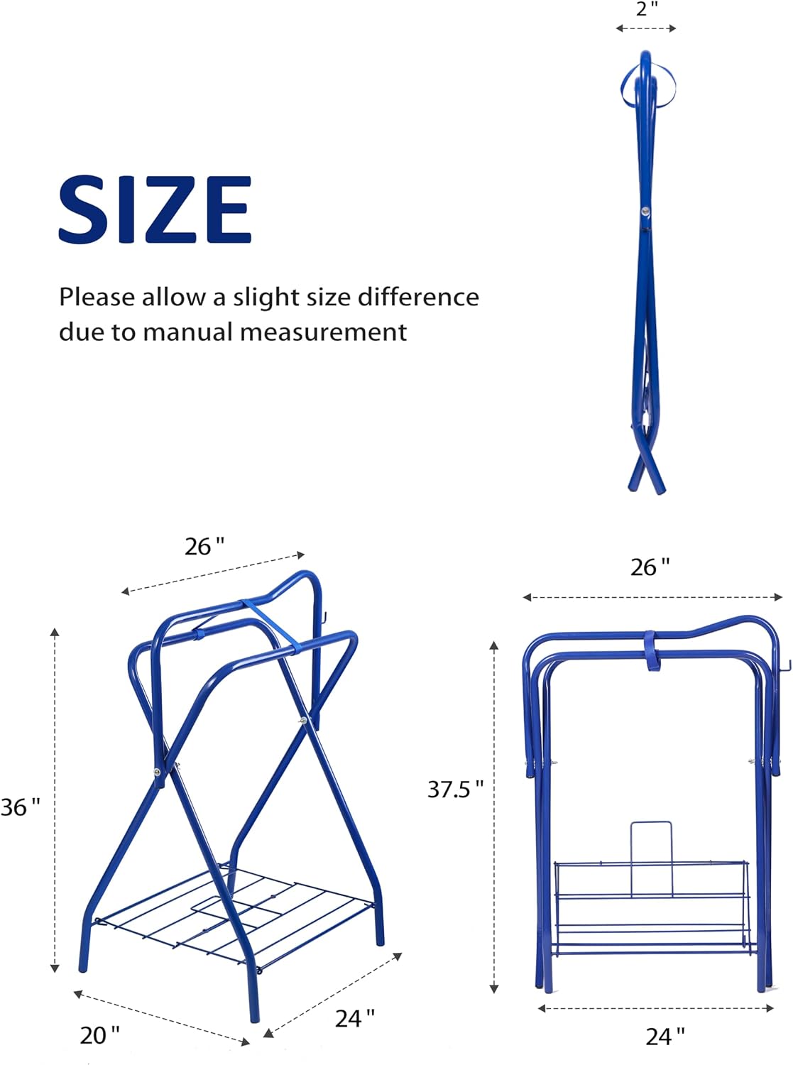 Freestanding Saddle Rack Accommodates English Western Saddles Lightweight Foldable Space Saving Saddle Stand