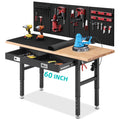 60" Adjustable Height Workbench Heavy Duty Garage Work Bench