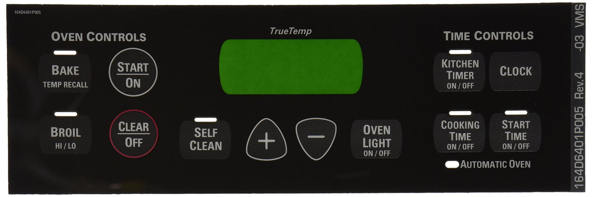 GE Appliances WB27T10675 Genuine OEM Control Faceplate for Ranges