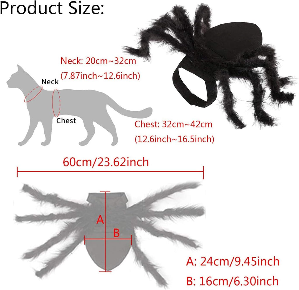 Halloween Spider Costume for Dog Cat, Halloween Pet Costume Halloween Decorations, Spider Decor Halloween Party
