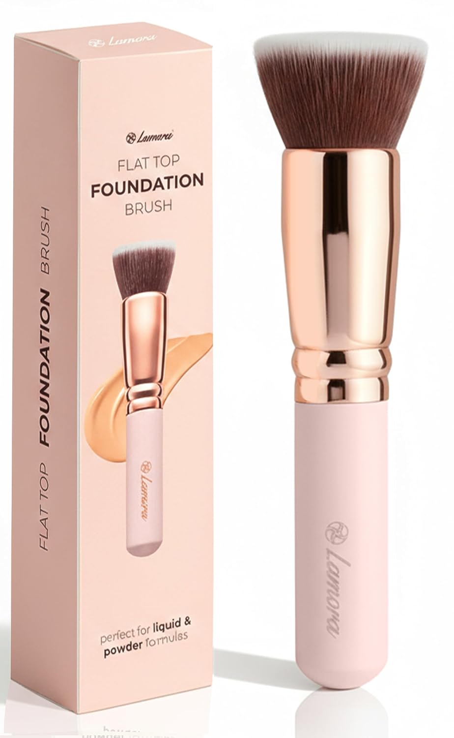 Flat Top Kabuki Foundation Brush - Liquid Cream Powder Face Brush