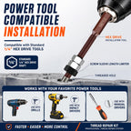 Hankewudi 2 Pcs M6x1.0 Thread Repair Tool Compatible Power Drill