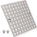 3-7/8" Brushed Nickel Square Shower Drain Cover for Floor Drain