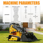 DS380D Compact Track Mini Skid Steer Loader, 24HP RATO EPA Gas Engine