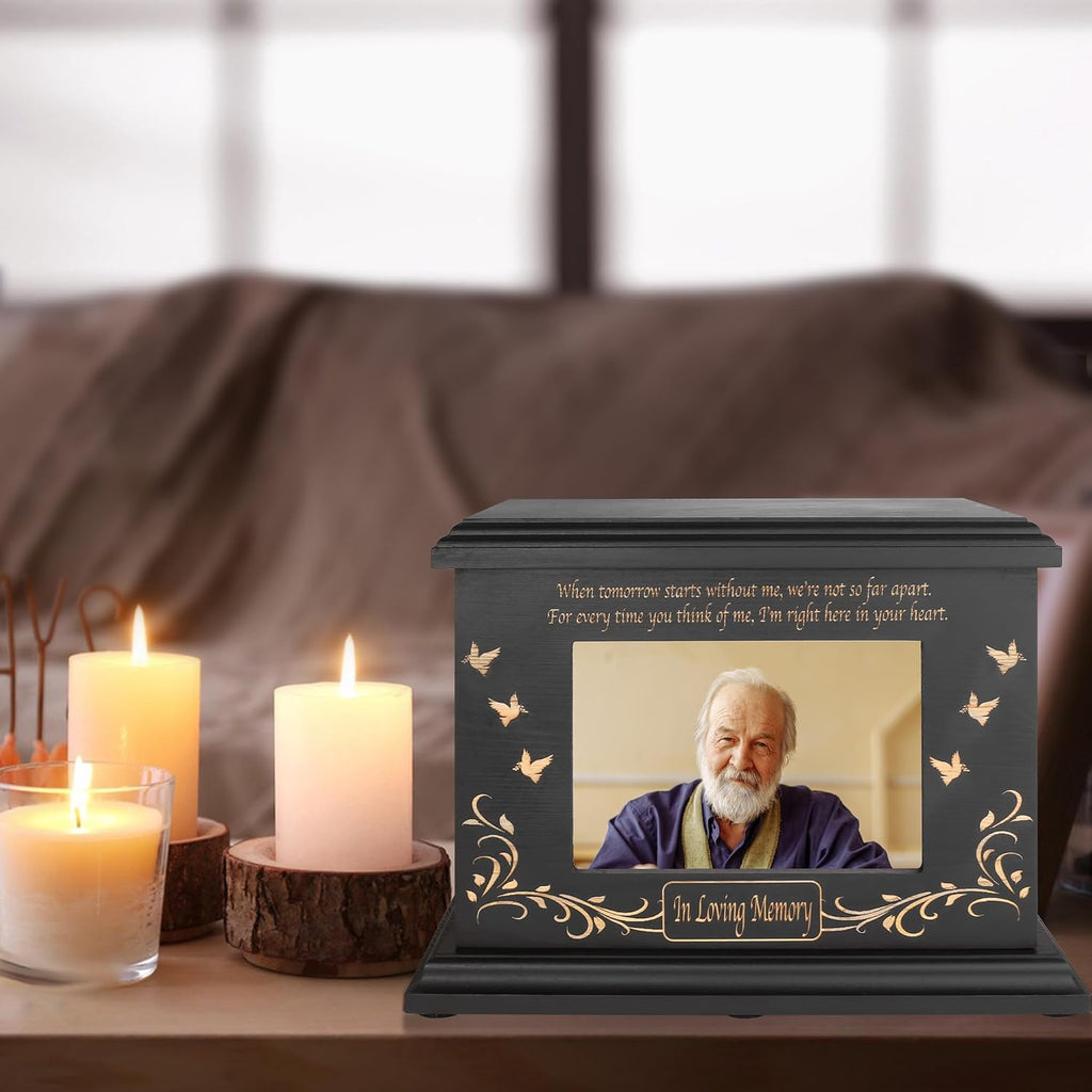Cremation Urns for Human Ashes Male Female with Photo Frame