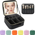 Makeup Bag with Led Mirror,Large Vanity Makeup Cases with 3 Color Setting,Portable Storage and Adjustable