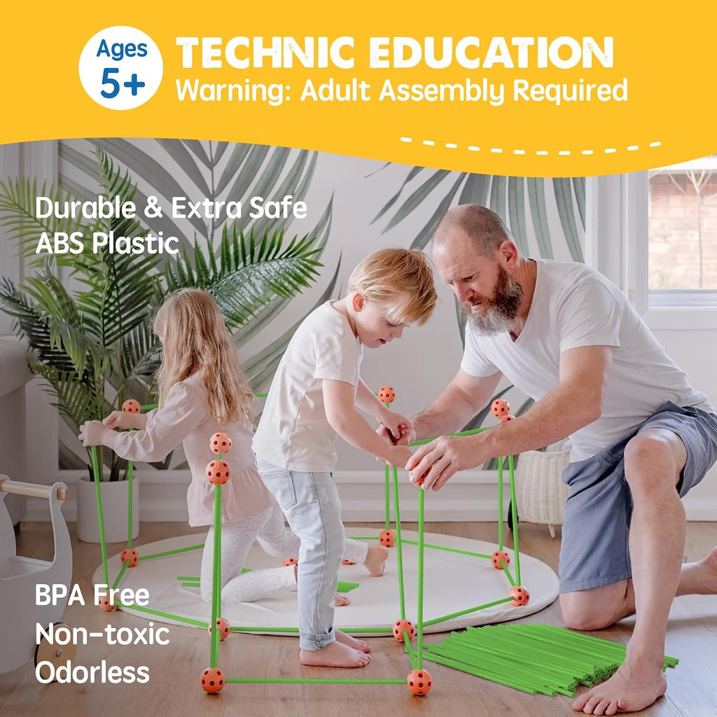 Fort Building Kit for Kids Ages 4-12, STEM Building Toy