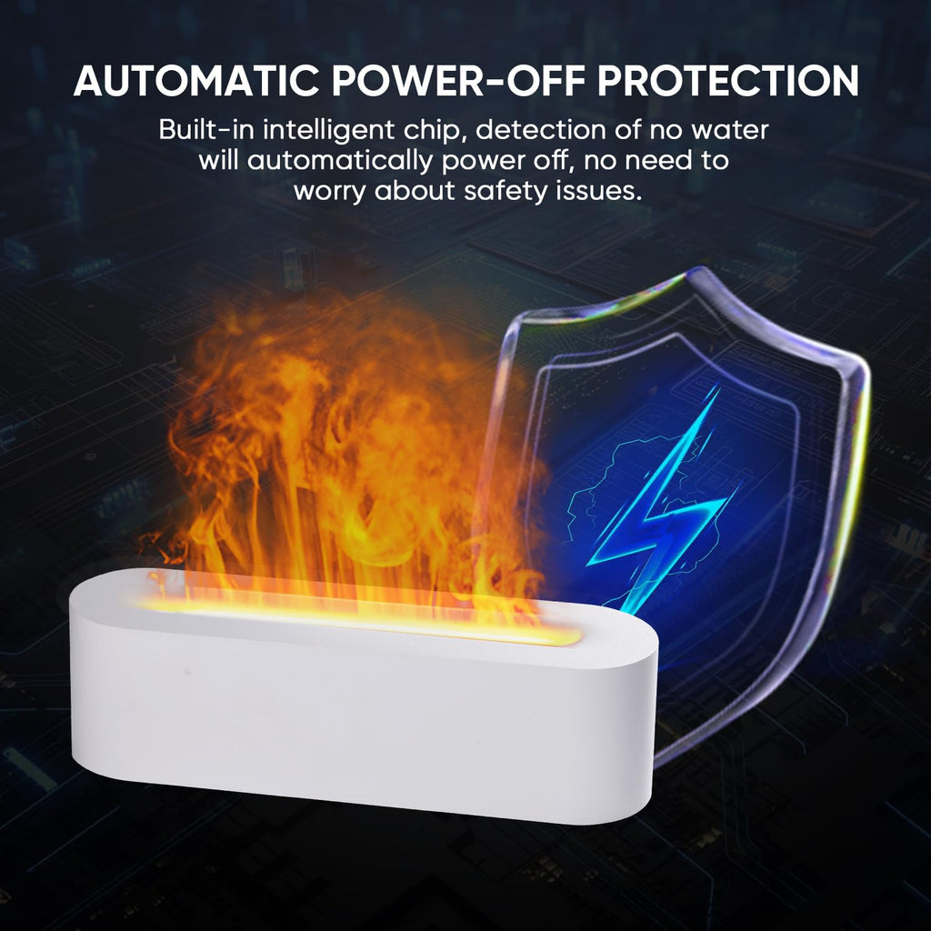Essential Oil Diffuser, Fireplace Flame Fire Oil Diffuser, 150ml Ultrasonic Cool Mist Aromatherapy Humidifier, Scent