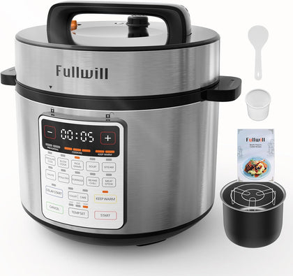 8QT Electric Pressure Cooker Max, 12-in-1 Multi-Use Programmable with Ceramic Non Stick Pot for Sauté,1200W Fast