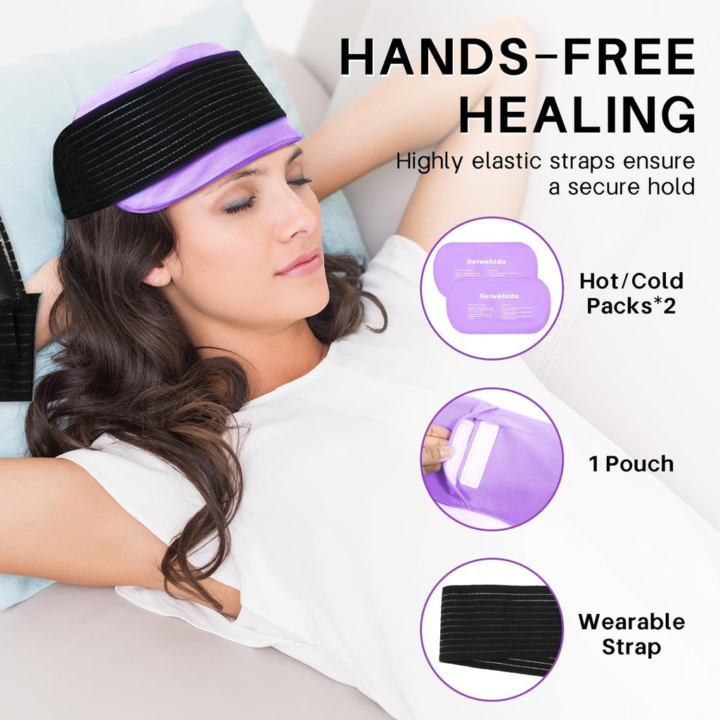 Ice Packs for Injuries Reusable Gel 2 Hot Cold Compress Therapy Pack
