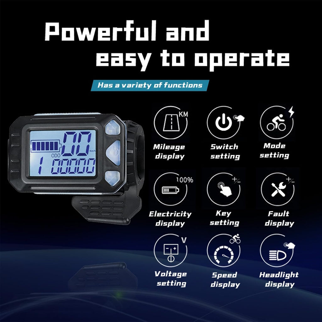 24V 36V 48V 350W Ebike Controller Kit and LCD Display with Thumb Throttle