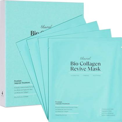 Bio Collagen Face Mask, Hydrating Overnight Korean Face Sheet Masks