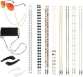 Eyeglass Chain,8 Pcs Beaded Eye Glasses Strap Holders around Neck For Women