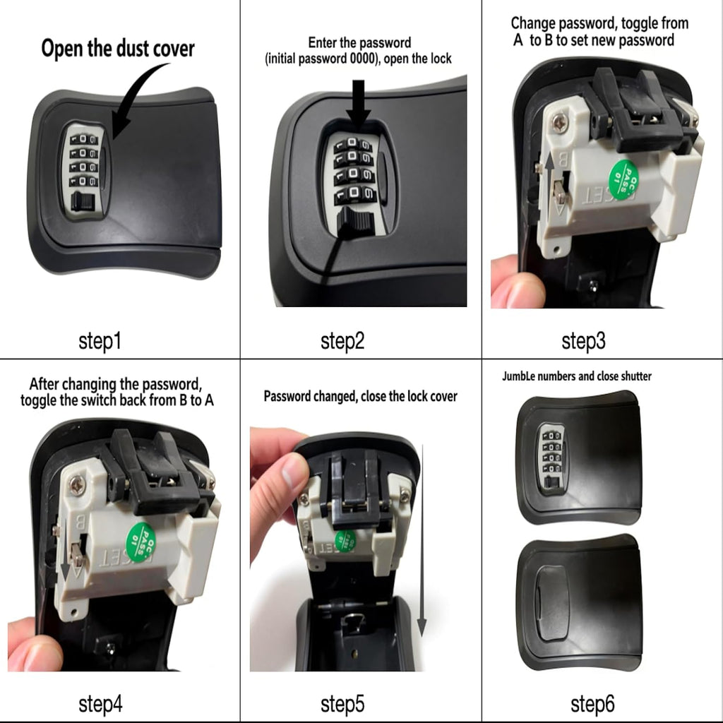 Hide A Key Outside Fake Rock Key Hider, Outdoor Hidden Spare Key Holder with 4-Digit Combination Lock, Decorative