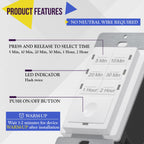 ENERLITES 2-Hour No Neutral Countdown Timer Switch for Bathroom Fans
