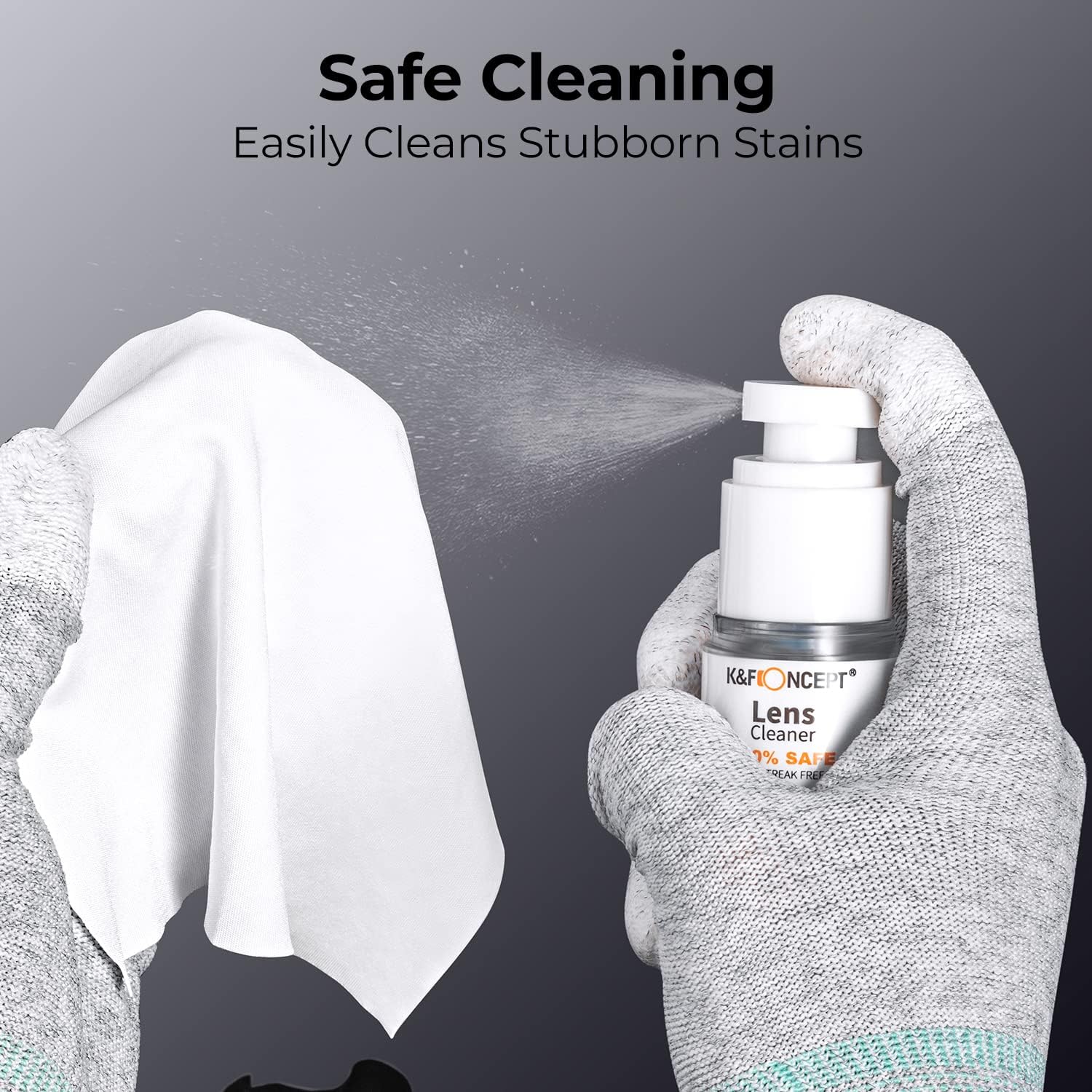 Camera Lens Cleaning Kit - 15ml Sensor Cleaner, Lens Pen Brush, Air Blower, Microfiber Cleaning Cloths & Full-Frame