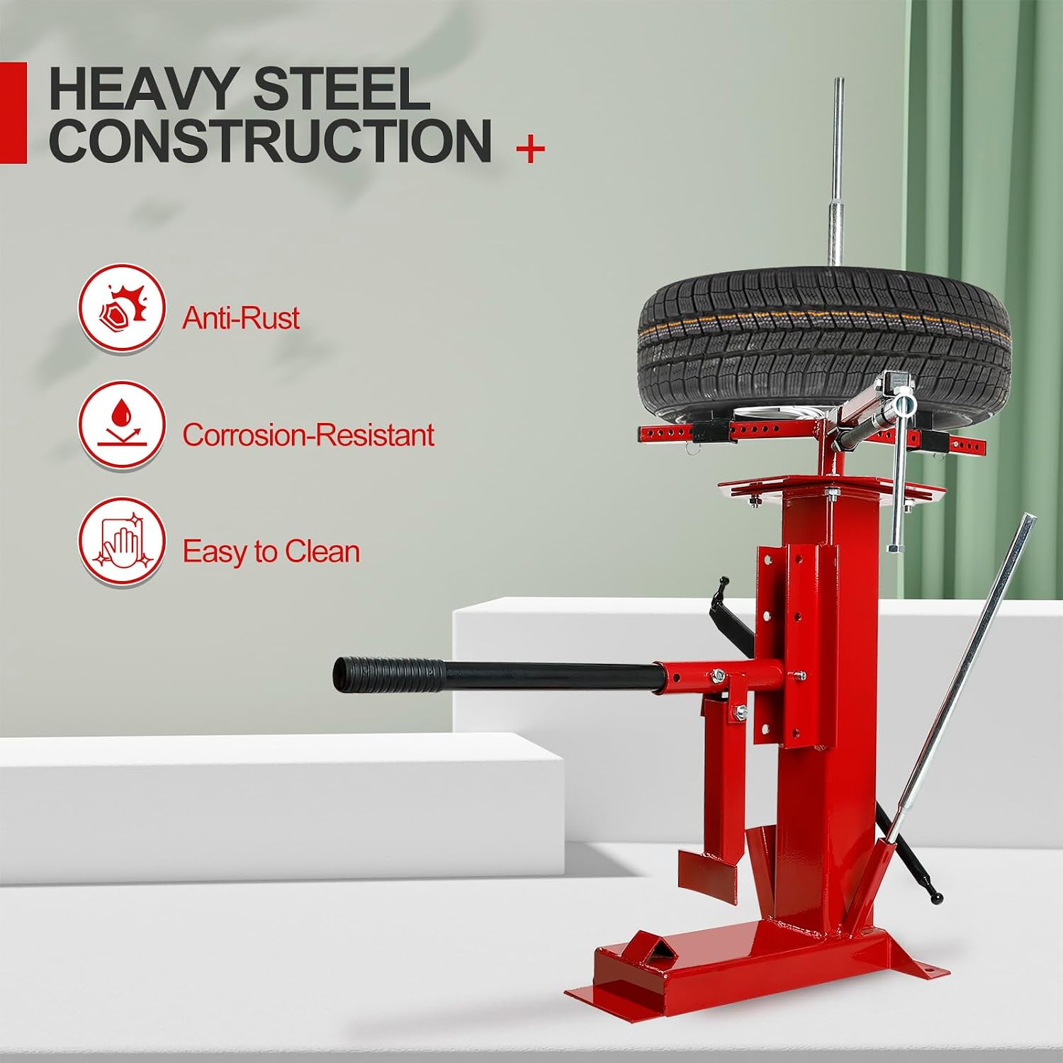 Manual Tire Changer, Portable Bead Breaker Tool for 8"-16" Tires